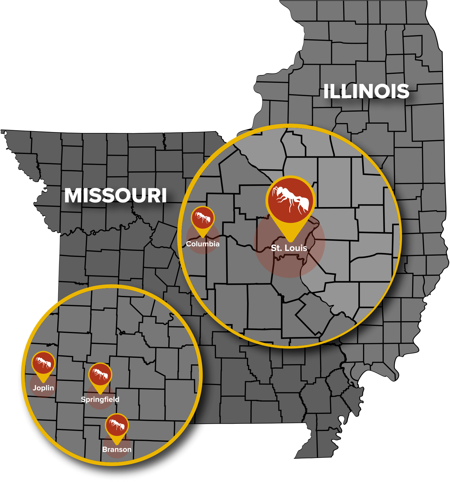 Map of Paskes Service area 